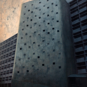 Joanna Pałys, Element Modernistyczny – Kadr 16, akryl na płótnie, 140x100cm, 2015