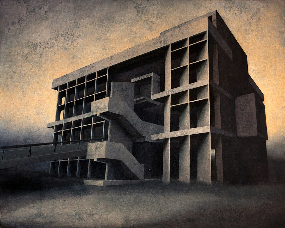 Joanna Pałys, Element Modernistyczny – Kadr 19, akryl na płótnie, 80x100cm, 2015
