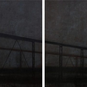 Joanna Pałys "Nokturn", akryl na płótnie, dyptyk, 100 x 280cm, 2007