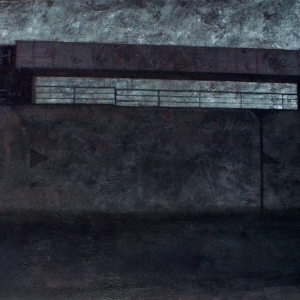 Joanna Pałys "Nokturn III", technika mieszana na płótnie, 140x100cm, 2007 r