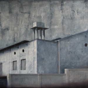 Joanna Pałys "Obiekt I03", akryl na płótnie, 70x100cm, 2011 rok.