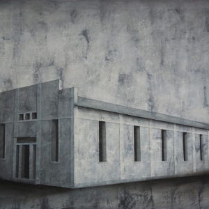 Joanna Pałys "Obiekt I01", akryl na płótnie, 70x100cm, 2011 r.