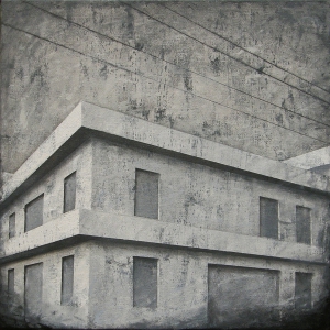 "Obiekt I04", akryl na płótnie, 55x55cm, 2011 rok.