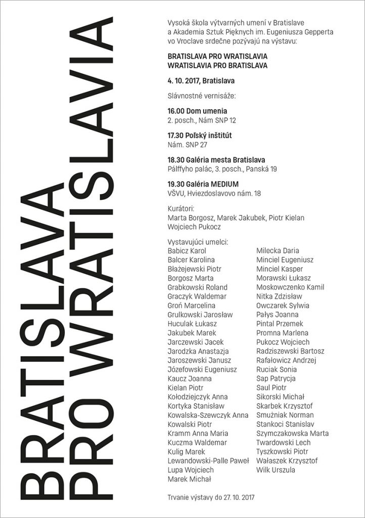  BRATISLAVA PRO WRATISLAVIA / WRATISLAVIA PRO BRATISLAVA