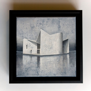 Joanna Pałys, Element Modernistyczny – Kadr 20-B, akryl na płótnie, 20x20cm, 2015