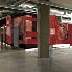 Wizualizacja projektu malarstwa ściennego we wnętrzach Zintegrowanego Centrum Studenckiego Politechniki Wrocławskiej, Wrocław 2007/200