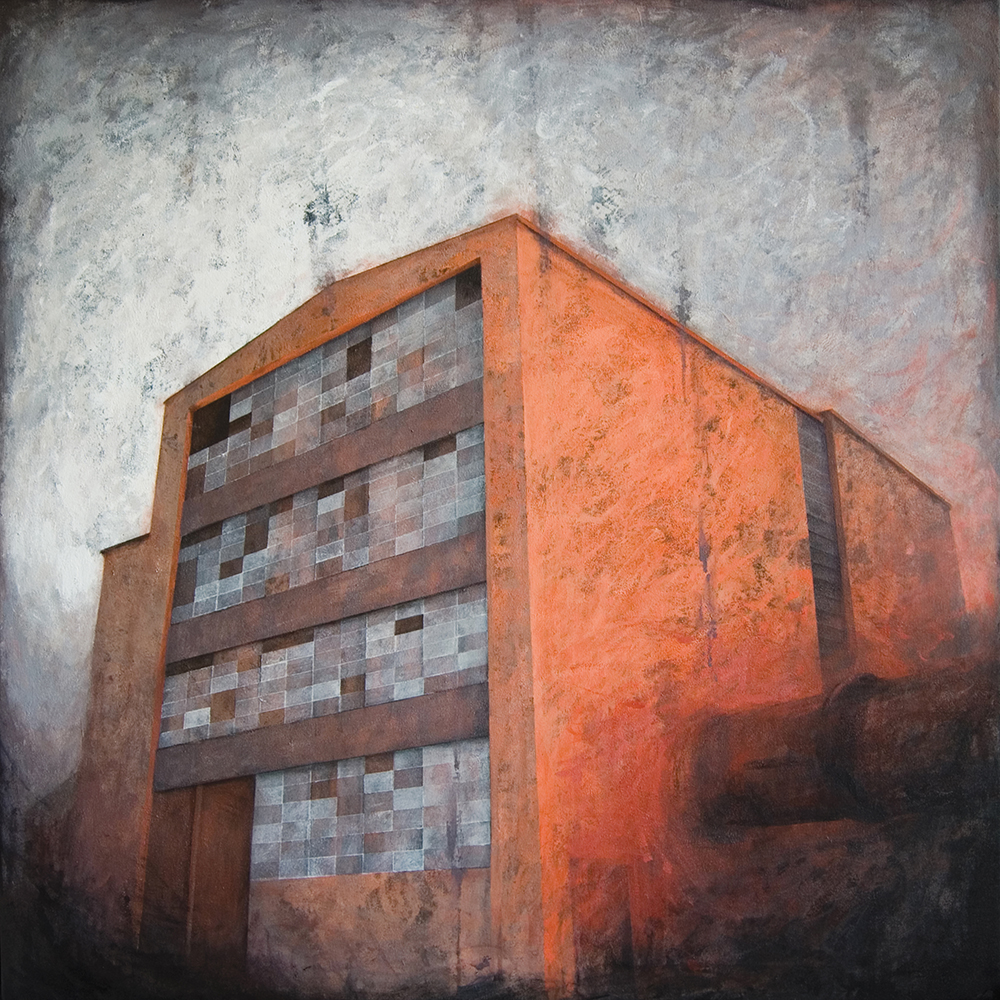 Joanna Pałys, "Obiekt A 046", 100 x 100 cm, akryl na płótnie, 2010 r.