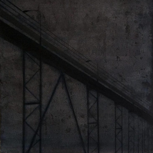 Joanna Pałys, praca z cyklu "Nokturny", akryl na tekturze, 70 x 50cm, 2007